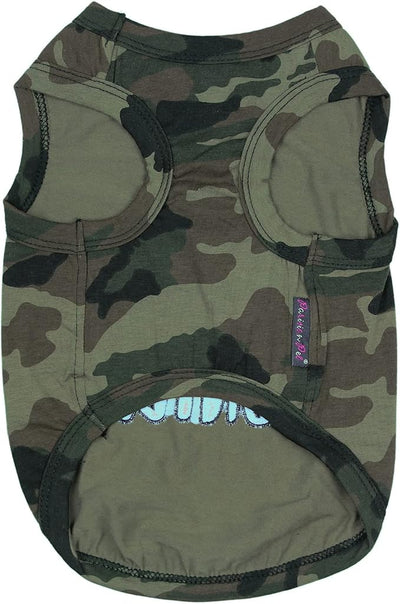 Parisian Pet Dog Shirt – 100% Cotton Shirts for Large Dogs - Sleeveless Puppy Vest – Bug Hunter Pet Apparel – Breathable Pullover Summer Camo Dog Clothes - Stretchy Funny T Shirts for Dogs