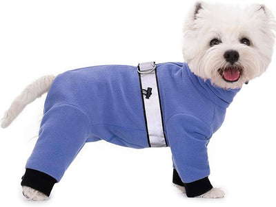 Polar Fleece Dog Coats for Small Medium Dogs, Winter Jacket Sweater Vest Bodysuit, Four-Legged Warm Clothes Pajamas