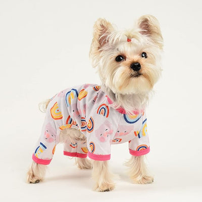 Dog Pajamas Pjs Soft Stretchy Dog Clothes for Small Dogs Girl Boy Medium Size Dogs Spring Summer Puppy Clothes Doggie Onesies Cat Pet Jammies Outfit