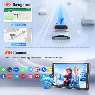 [2+64GB] Android 15 Car Radio for Nissan Versa Sedan 2015-2019 Wireless CarPlay Android Auto, 10.1 Inch Touch Screen for Versa Radio with WiFi GPS Bluetooth EQ 26UI AHD Backup Camera