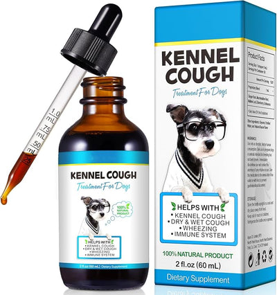 Kennel Cough for Dogs- Kennel Cough Treatment, Natural Cough Supplement for Dogs, Gentle Dog Congestion Relief, Liquid Dog Allergy Relief