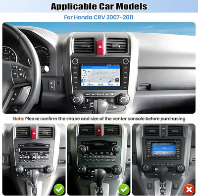 CAMECHO 2G+64G Android Car Radio for Honda CRV 2007-2011 7” Touchscreen Car Stereo with CarPlay Android Auto Bluetooth FM GPS SWC WiFi Backup Camera