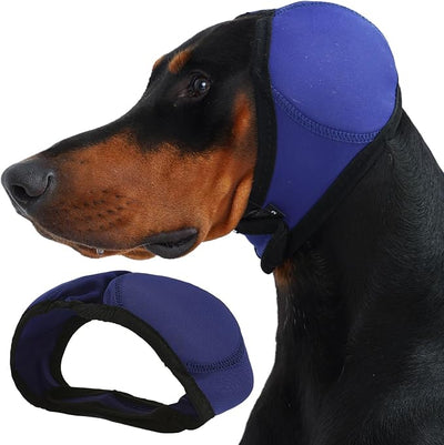 Dog Ear Muffs & Swim Cap and No Shake Ear Wrap for Bathing, Hematoma, Drying & Noise Anxiety Relief - Elastic Waterproof Ear Protection with Calming Hoodie for Grooming