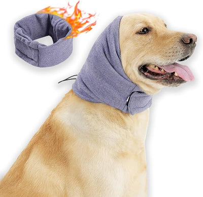 Ear Muffs for Dogs,Calming Hoodie Thunder Head Wrap,No Shake Anxiety Relief Pet Covers Ear Noise Protection Vest for Dogs for Fireworks,Vet Visits,Bathing(Purple,M)