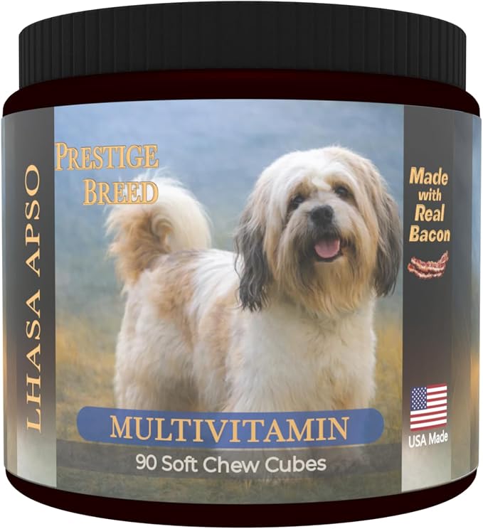 Lhasa Apso Multivitamins, 90 Count, Made in the USA with Real Bacon.