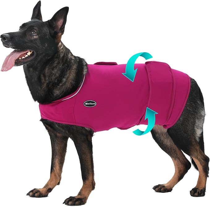 Meifsou Dog Anxiety Vest - Thunder & Fireworks Calming Shirt for Dogs, Vet Visits & Separation - No Medicine or Training Required