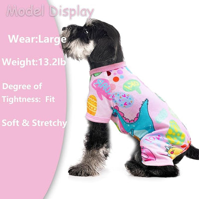 Dog Pajamas Spring Summer Dog Clothes for Small Medium Dogs Girl Boy Cute Soft Puppy Pjs Clothes Doggie Onesies Cat Pet Jammies Outfit (Medium)