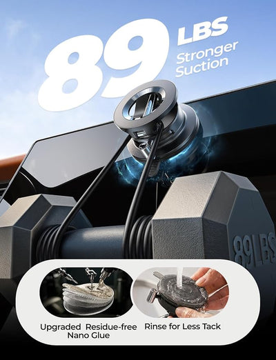 LISEN for Magsafe Car Mount, Magnetic Phone Holders for Your Car Vacuum, Phone Mount for Car Accessories for Women Men Jeep BMW, Suction Phone Holder Gifts Kits, for iPhone 17 Pro Max 16 15 14 13 12