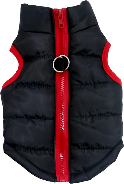 Winter Waterproof Windproof Vest Coat for Small Medium Dogs - Warm Jacket for Cold Weather (Not Suitable for Big Dogs) X-Black L