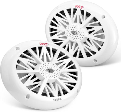 Pyle 6x9 Inch Dual Marine Speakers - 2 Way Waterproof and Weather Resistant Outdoor Audio Stereo Sound System with 260 Watt Power, Poly Carbon Cone and Cloth Surround - 1 Pair - PLMR692
