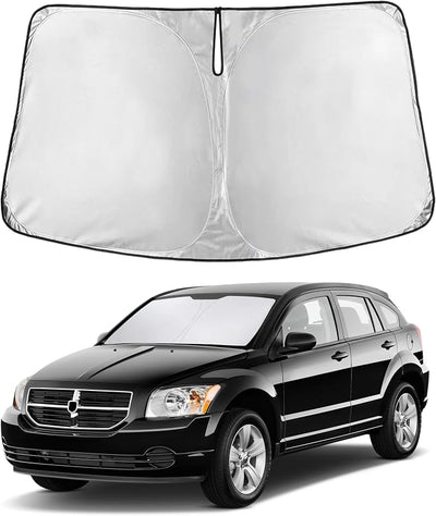 EcoNour Windshield Sunshade Compatible for Dodge Caliber 2007-2010 2011 2012, Sun Visor for Front Windshield & Window Sun Shade Cover, UV Heat Blocker & Protector, Car Accessories