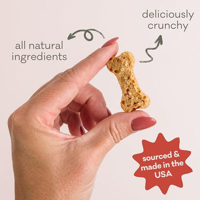Polkadog Chicken Littles Bone Shaped Dog Treats - Chicken, Crunchy, All Natural, Limited Ingredient, Lean Protein Snacks for Dogs, Great for All Breeds, Made in USA - 7oz