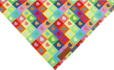 Realeaf Pride Dog Bandanas 2 Pack, LGBT Rainbow Scarves Bibs for Dogs, Premium Durable Fabric, Triangle Reversible Bandana for Small Medium Large and Extra Large Dogs Pets (Large)