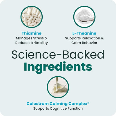 VetriScience Calm & Confident Liquid, Composure Calming and Anxiety Supplement for Dogs and Cats, Reduce Stress and Fear, Ideal for Thunderstorms, Fireworks, Vet & Routine Changes, Unflavored, 8 oz