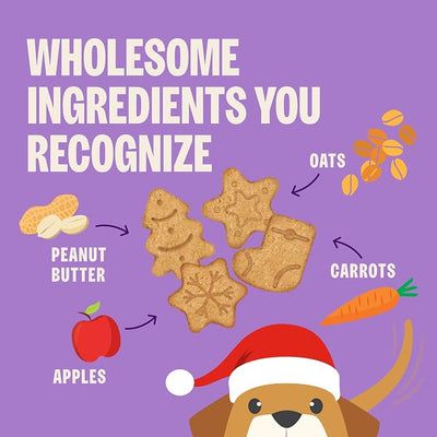 Wellness Old Mother Hubbard Winter Fun P-Nuttier Dog Biscuits, Natural, Seasonal Holiday Treat, Peanut Butter Flavor, 16 oz Bag