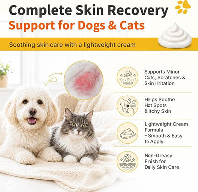 Wound Care Ointment for Dogs & Cats - Antibiotic Wound Ointment for Dogs, Cat Wound Ointment, Hot Spot & Itchy Skin Relief, Vet-Recommended Healing Ointment, 1oz