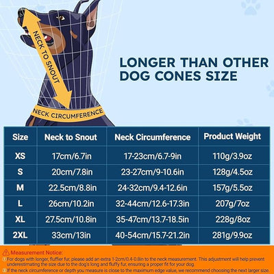 Dog Cone Collar for Dogs After Surgery Extra Long, Adjustable Comfy Dog Elizabethan Pet Collar Cone for Large Dogs Anti-Lick Protective Wound (Pink, L)