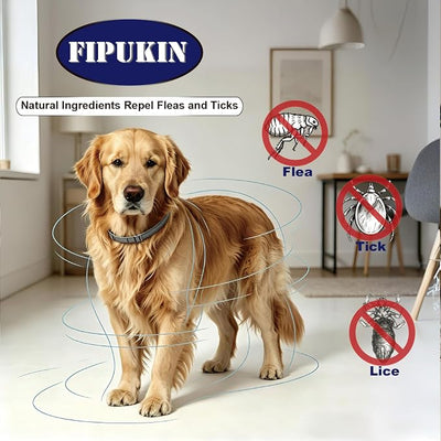 Flea and Tick Collar for Large Dogs, 2‑Pack | 8‑Month Waterproof Protection with Natural Essential Oils | Includes Comb & Tick Removal Tool
