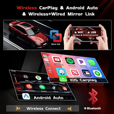 10.1 Inches for Honda CRV 2007-2011 4+64GB Android 15 Car Radio Wireless Carplay Android Auto, Realdio 1280 * 720P in-Cell Touch Screen WiFi Bluetooth5.0 GPS FM/RDS EQ Backup Camera MIC