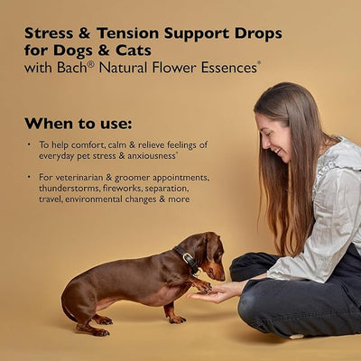 RESCUE Remedy Pet Dropper - 20mL, Pack of 2 - Stress & Tension Support for Dogs & Cats with Bach Natural Flower Essences - Sedative-Free, Homeopathic Liquid Formula - for All Breeds, Ages & Weights