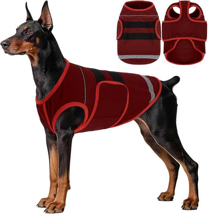 IDOMIK Dog Anxiety Vest, Dog Thunder Jacket Anxiety Calming Vest | Dog Depression & Anxiety Relief,Adjustable,Reflective Strips,for Thunderstorms,Fireworks,Separation,Vet Visit & Grooming