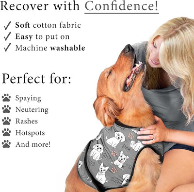 BellyGuard Dog Surgery Recovery Suit, Post-Op Dog Recovery Suit for Female Spay & Male Neuter, Comfy Onesie for Pets, Surgical Body Cover for Canine Healing Support