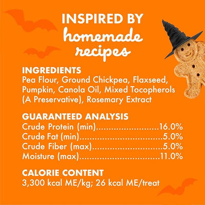 Buddy Biscuits Crunchy Wheat Free Halloween Dog Treats with Pumpkin, 14 oz. Box