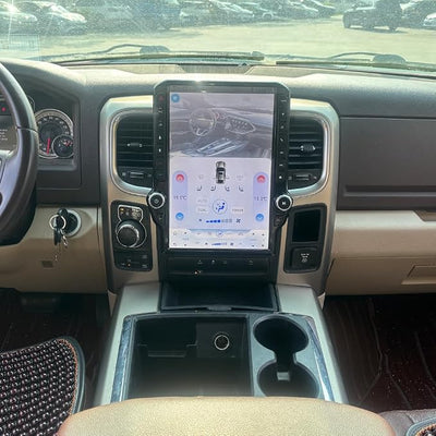 14.5 Inch Android Car Radio for Dodge RAM 1500 2500 3500 2013-2018 Truck Stereo Upgrade Tesla Style Touch Screen Carplay Android Auto GPS Navigation Head Unit (8-128GB)