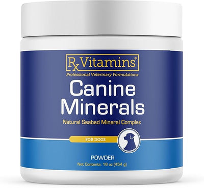 Rx Vitamins Canine Minerals - Essential Minerals for Dogs - Calcium, Magnesium, Iron Supplement, Bone and Joint Supplement for K9, Immune Support - 16oz