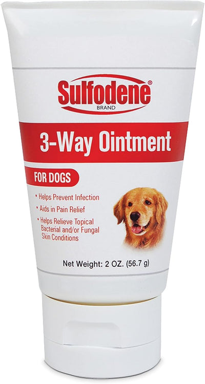 Sulfodene Wound Care 3-Way Ointment for Dogs & Puppies, Soothes Cuts, Scrapes, Skin Irritation, and Redness, First Aid Relief that Supports Skin Healing and Comfort, 2 oz