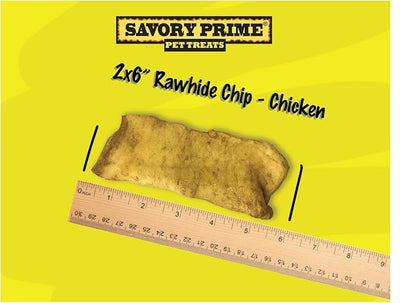 Savory Prime Rawhide Chips Chicken, 1-Pound (046)