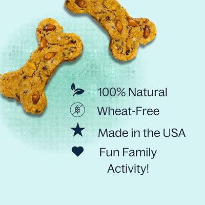 Bake-at-Home Vegan Dog Treat Kit - Vegan Cheeze Recipe - Great Gift for Dog Birthday - Makes 80 Homemade Cookies - All Natural, Made in USA
