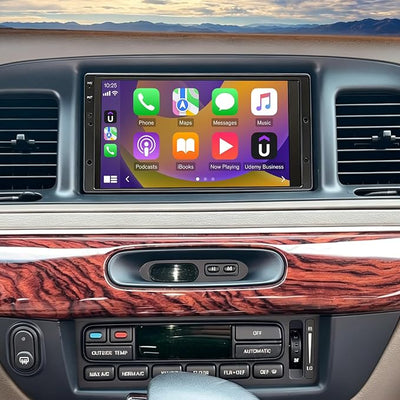 6.83in Car Stereo for Mercury Grand Marquis (1995-2011) Base Trim Angle w/Wifi/GPS Navigation/Bluetooth w/Carplay Android Auto TouchScreen Car Radio Receiver w/Backup Camera, Android 14, 4+64G