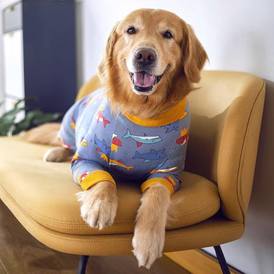 Dog Recovery Suit After Surgery Female Male, Medium Large Dog Neuter Shirt Cone Alternatives Prevent Licking Surgical Onesies (Grey Shark, 7XL)