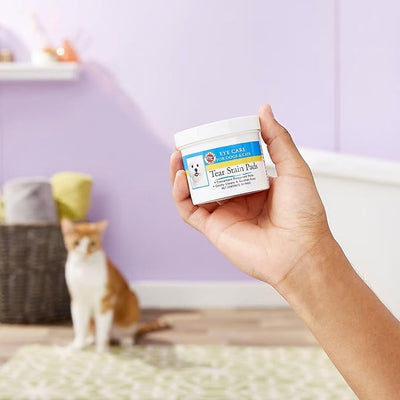 Miracle Care Tear Stain Pads, 90 Single Use Pre-Soaked Pads to Gently Clean and Soothe Dog and Cat Eyes, Non Stinging Formula to Improve Tear Stains and Remove Eye Debris