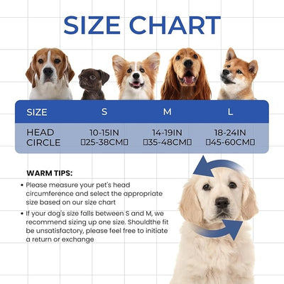 Dog Ear Covers for Bath,Shower,Elastic Dog Ear Muffs Noise Reduction Anxiety Relief,No Flap Ear Wrap Calming Hood for Grooming,Blow Dry,Thunder,Waterproof Ear Protection for Dogs(Blue,S)