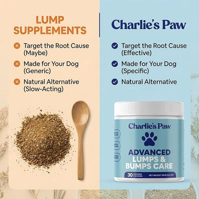 Charlies Paw Advanced Lumps & Bumps Care, Supplement for Dogs - 100 G (3.5 OZ)