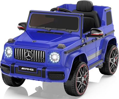 ANPABO Licensed Mercedes-Benz G63 Car for Kids, 12V 7AH Ride on Car w/Parent Remote Control, LED Headlights, Music Player & Horn, Soft Start, Low Battery Prompt, Kids Electric Car, Blue