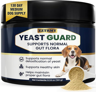 Yeast Guard for Dog Yeast, Yeast Powder for Dogs,Supports Healthy Ears, Skin and Paws, All Aatural Herbal Formula, Reduces Inflammation and Irritation, Relieves Dogs Allergies,Gentle Dog Yeast Relief