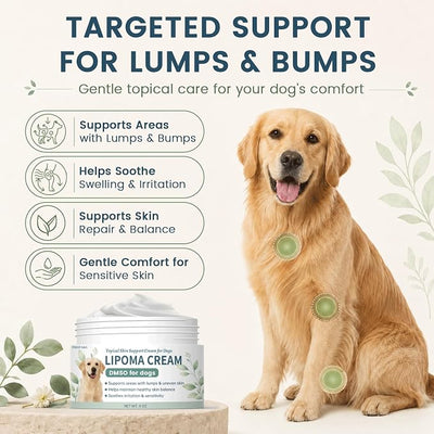 Lipoma Cream for Dogs with DMS0 & MSM, Natural Relief for Lumps & Bumps, Reduces Swelling, Soothes Inflammation, Supports Healthy Skin for Dog, Guard from Lumps and Bumps, Helps Buddy Regain Energy