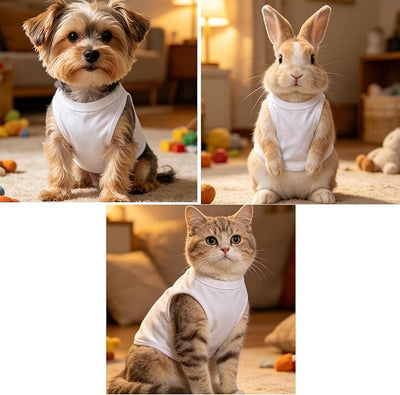 Dog Vest Dog Shirt Cotton Soft Breathable Pet Clothes Comfortable Daily Wear Outdoor Activity Outfit for Puppies Adult Dogs Easy to Put On Skin-Friendly