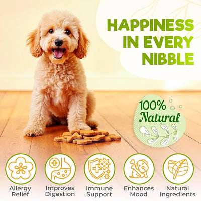 ZENO Dog Allergy Chews 150Pcs - Dog Supplements for Itchy Skin and Paw Licking - Canine Allergy Relief - US Formula with Probiotics, Natural Ingredients & Vitamins - Beef