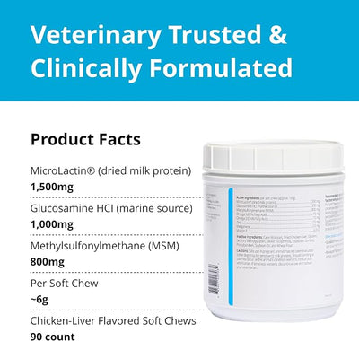 PRN Pharmacal Duralactin Canine Joint Plus Soft Chews - Joint Health Supplement for Dogs & Puppies - Pet Mobility Support - 90 Soft Chews