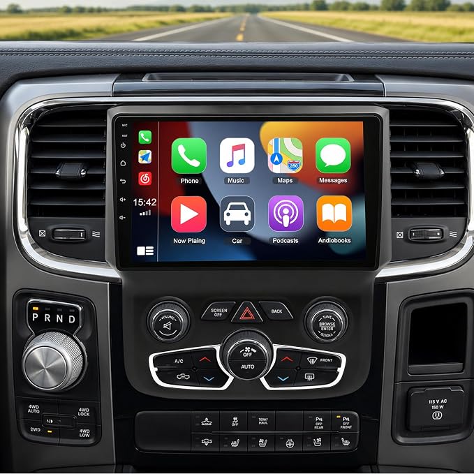 9" Touchscreen Car Stereo for Ram 2013-2019 with CarPlay & Android Auto | GPS Navigation, Bluetooth, SWC, FM/RDS, AHD Backup Camera, Android 13 OS, 2+32GB