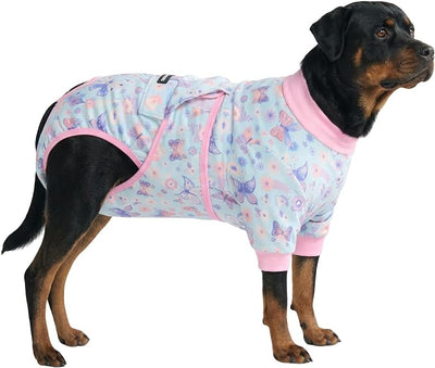 Spark Paws Dog Surgery Recovery Suit – Dog Recovery Suit After Surgery, Anti-Lick Dog Onesie, Abdominal Wound Protector, Soft Cone Alternative for Spay Neuter Male Female Pet Recovery - Butterfly, 4XL