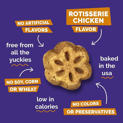 Fruitables Skinny Mini Dog Treats, Healthy Pumpkin Treat for Dogs, Low Calorie & Delicious, Puppy Training, No Wheat, Corn or Soy, Made in the USA, Rotisserie Chicken Flavor, 20oz