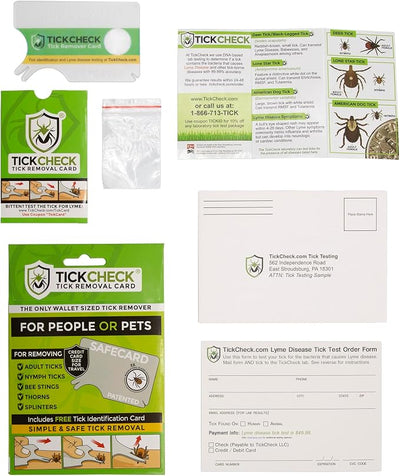 TickCheck Tick Remover Card - Wallet Sized Tick Removal Tool with Free Tick ID Card & Testing Information - for People, Dogs, Cats (2 Cards)