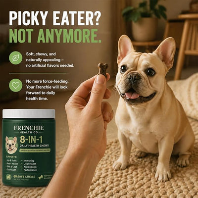 8-in-1 Daily Health Chews, 60 Count, Dog Daily Wellness Chews, Soft Chew Treats for Dogs, French Bulldog Daily Formula
