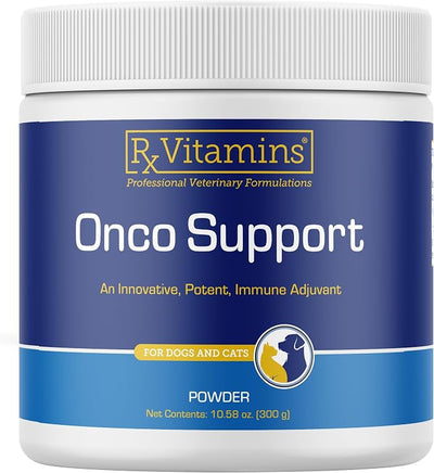 Rx Vitamins Onco Support - Dog & Cat Immune Support Supplement - 300g | with Milk Thistle for Cats, Spirulina, Kelp Powder for Dogs, and More - Also Aids in Gut Health and Digestive Support