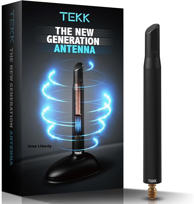Tekk Short Antenna Compatible with Jeep Liberty 2002-2007 / Designed for Optimized FM/AM Reception | 4.8 Inches